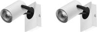 Beliani Klip - Spotlampen-wit-metaal