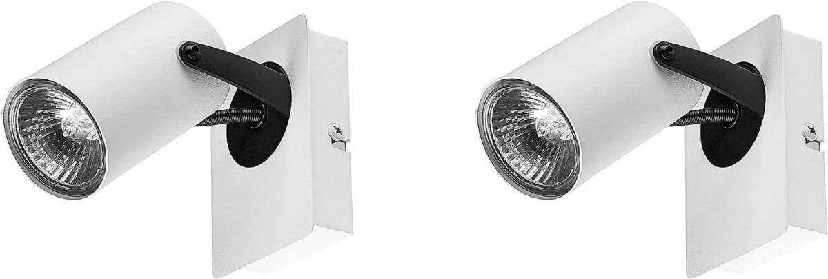 Beliani Klip - Spotlampen-wit-metaal