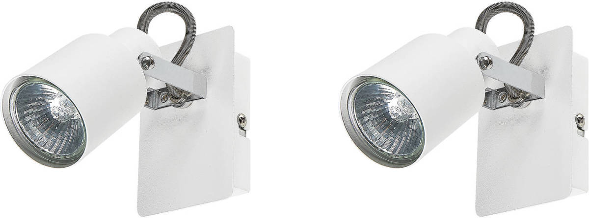 Beliani Bonte - Spotlampen-wit-ijzer