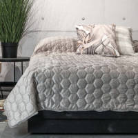 Unique Living Peggy - Bedsprei - Tweepersoons - 220x220 Cm - Light Grey