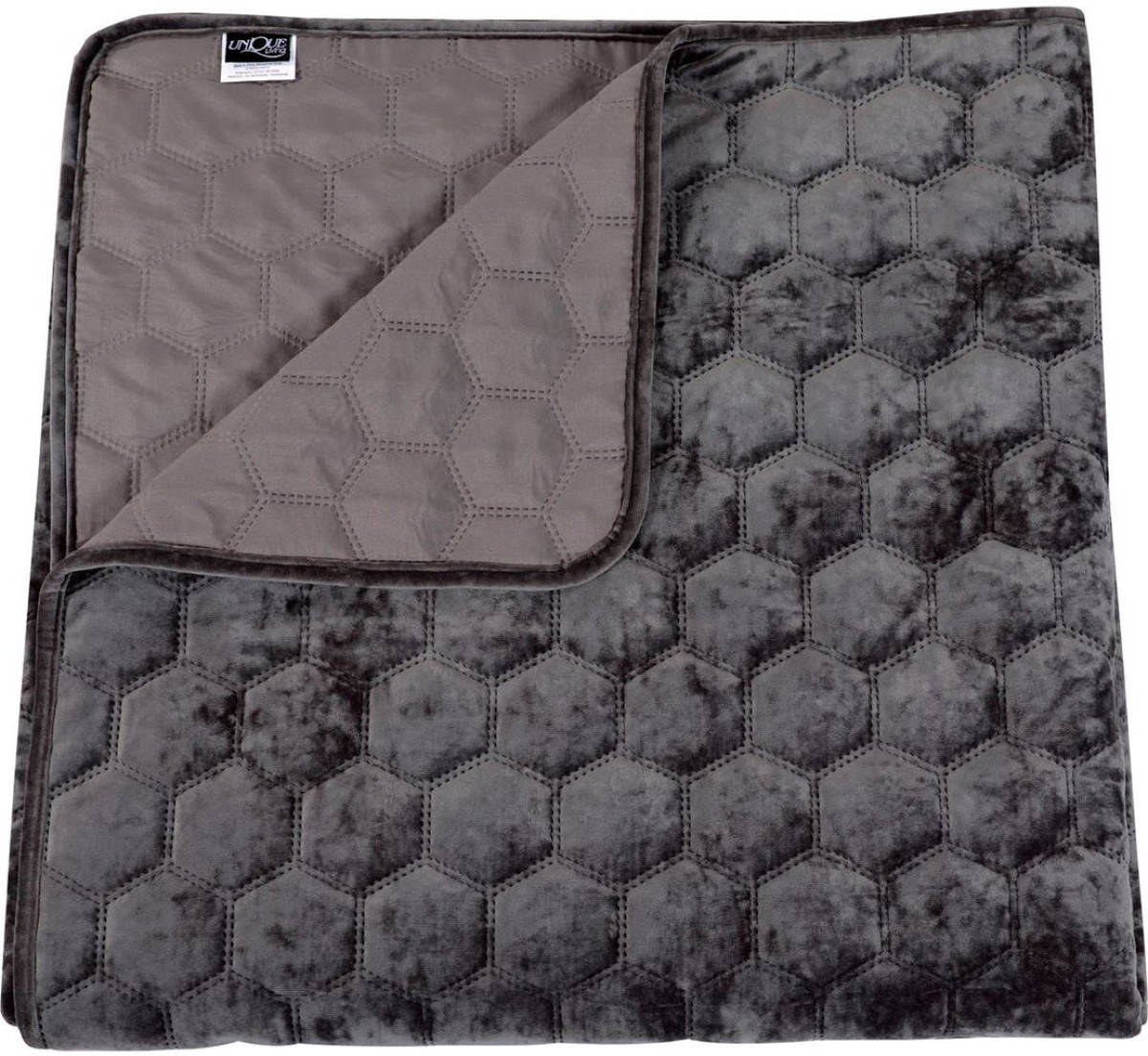 Unique Living Peggy - Bedsprei - Eenpersoons - 170x220 Cm - Dark Grey