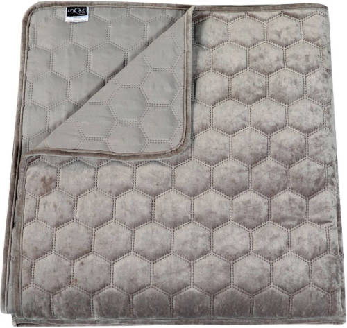 Unique Living - Bedsprei Peggy 170x220cm Light Grey