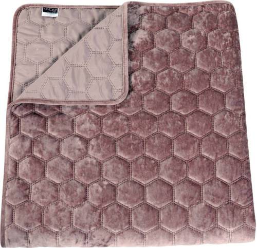 Unique Living Peggy - Bedsprei - Eenpersoons - 170x220 Cm - Purple