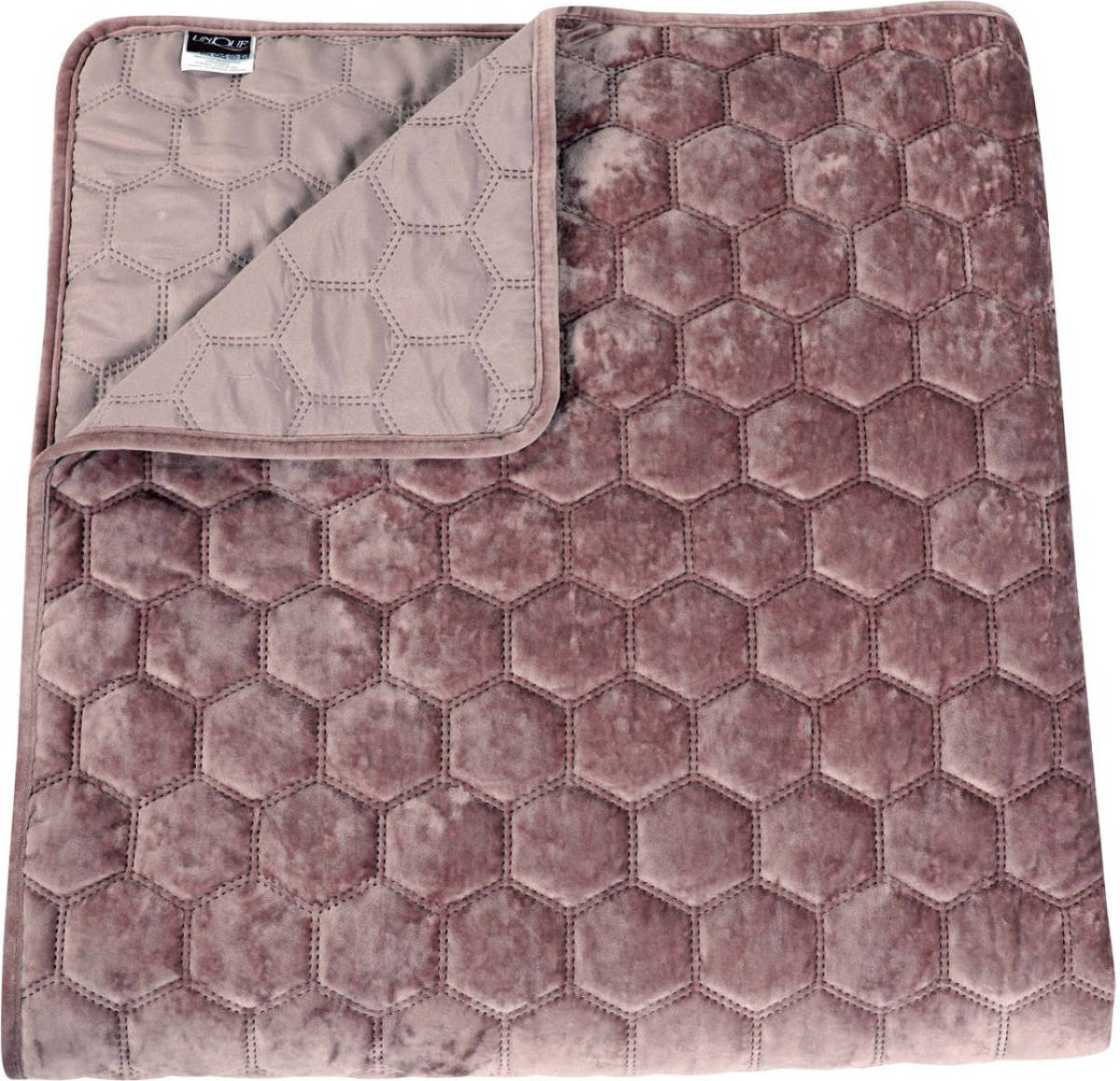 Unique Living Peggy - Bedsprei - Eenpersoons - 170x220 Cm - Purple