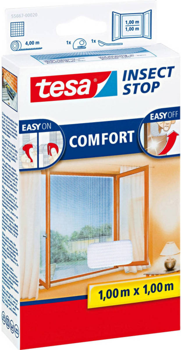 1x Tesa Vliegenhor/raamhor Wit 1 X 1 Meter - Inzethorren