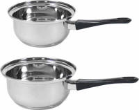 Shoppartners Set Van 2x Rvs Steelpannen/sauspannen London 16 En 18 Cm - Steelpannen