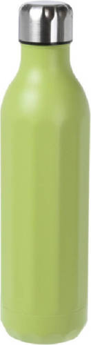 Excellent Houseware Rvs Thermosfles / Isoleerfles Voor Onderweg 500 Ml Appeltjesgroen - Thermosflessen