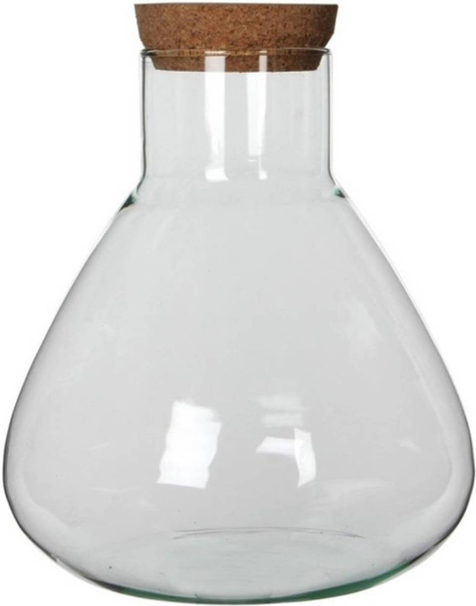 Mica Decorations Glazen Voorraadpot/snoeppot Transparant Met Deksel H32 Cm X D29,5 Cm - Voorraadpot