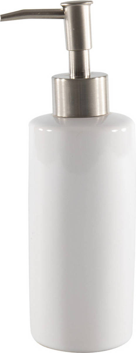 Luxury houseware Zeeppompje/zeepdispenser Wit Keramiek 20 Cm - Zeeppompjes