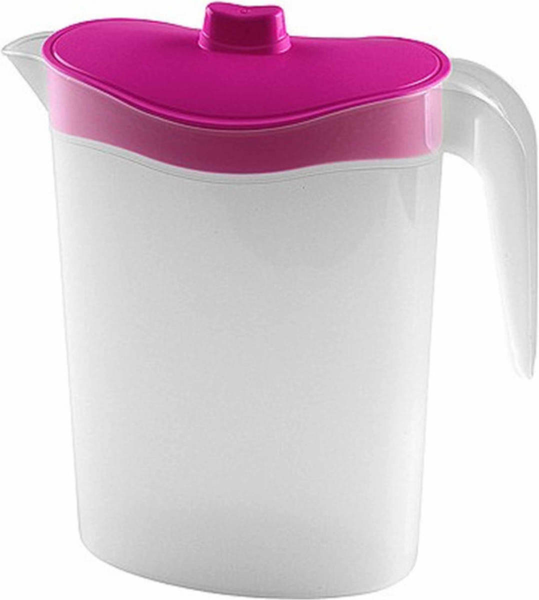 Hega Hogar Waterkan/sapkan Met Roze Deksel 1,5 Liter Kunststof - Schenkkannen