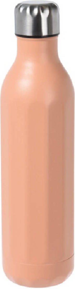Excellent Houseware Rvs Thermosfles / Isoleerfles Voor Onderweg 500 Ml Pastel Oranje - Thermosflessen