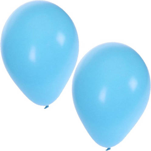 Bellatio Decorations 10 Lichtblauwe Ballonnen 27 Cm - Ballonnen