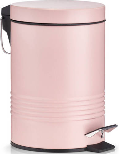 Zeller 1x Roze Prullebakjes 3 Liter Van 17 X 25 Cm - Prullenbakken