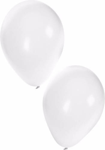 Bellatio Decorations Witte Party Ballonnen 50x Stuks Van 27 Cm - Ballonnen