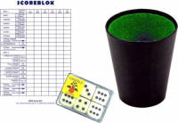 Haza Original 1x Scoreblok Yahtzee 250 Vellen Met 6 Dobbelstenen En Bekertje - Compleet Yahtzee Spel - Dobbelspellen