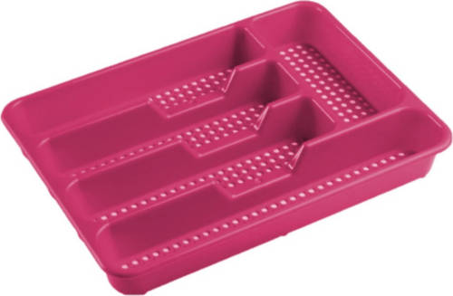 Hega Hogar Bestekbak/bestekhouders 5-vaks Fuchsia Roze 34 X 25 X 4 Cm - Bestekbakken