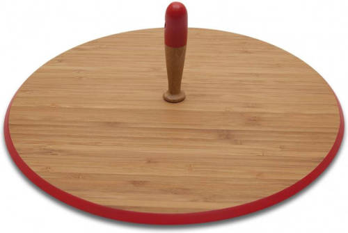 Pebbly Serveerbord 33 X 11 Cm Bamboe Bruin/rood