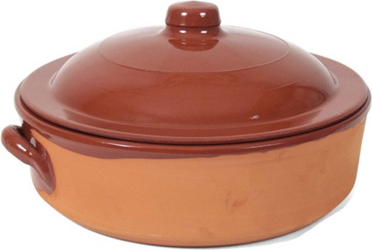 Gerim Stenen Ovenschaal/braadpan Met Deksel Salamanca 31 Cm - Braadpannen