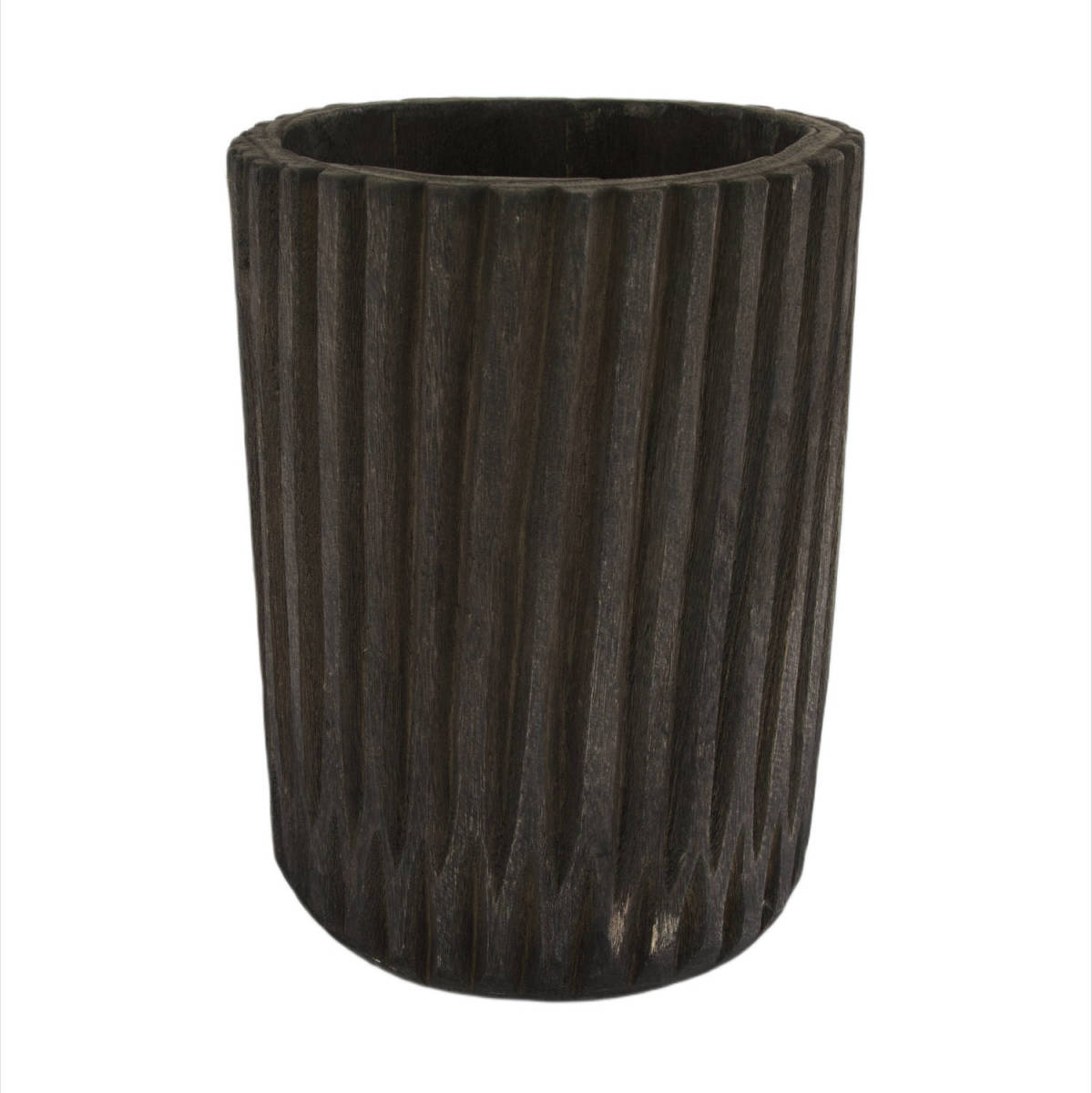 Dijk Natural Collections -vaas Paulowniahout-zwart-25x33