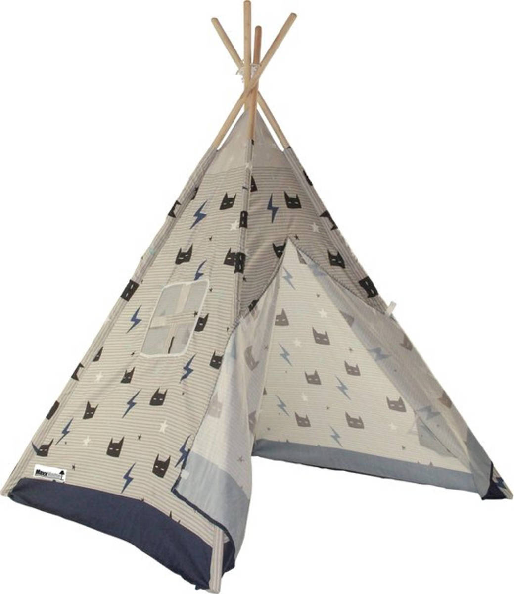 MaxxHome Kinder-tipi Tipi Wigwam - Polyester - Speeltent - Stippels