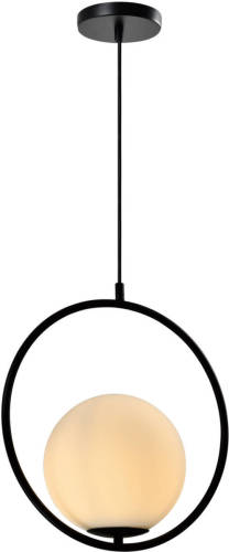 QUVIO Hanglamp Glas Rond Zwart - Quv5122l-black