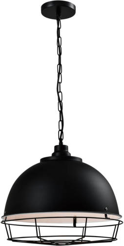 QUVIO Hanglamp Rond Met Metal Frame Zwart - Quv5131l-black