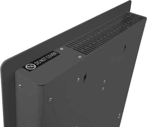 VONROC Luxe Elektrische Kachel - Convectorkachel Met Glazen Paneel - 1000w - 12m2 - Wifi - Grijs