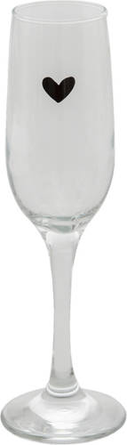 Clayre & Eef Champagneglas 200 Ml Glas Hart Wijnglas Champagne Glas Prosecco Glas Transparant Wijnglas Champagne Glas