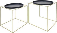 Clayre & Eef Goude Bijzettafel (2) Ø 47*47 / Ø 41*42 Cm 64900