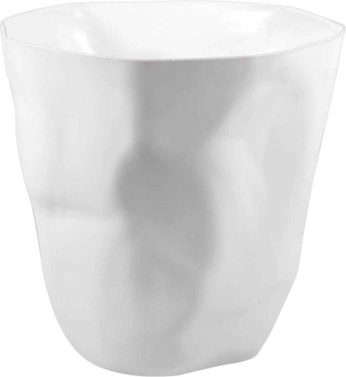 QUVIO Prullenbak Gekreukt Design Wit