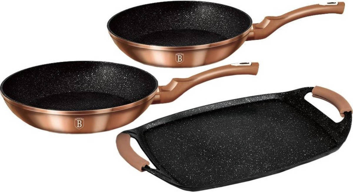 Berlinger Haus 1669 - 3 Delige Pannenset - Metallic Line - Rose Goud
