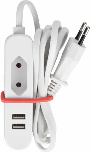 Perel Euro Stopcontact Enkelvoudig Met 2 Usb-poorten