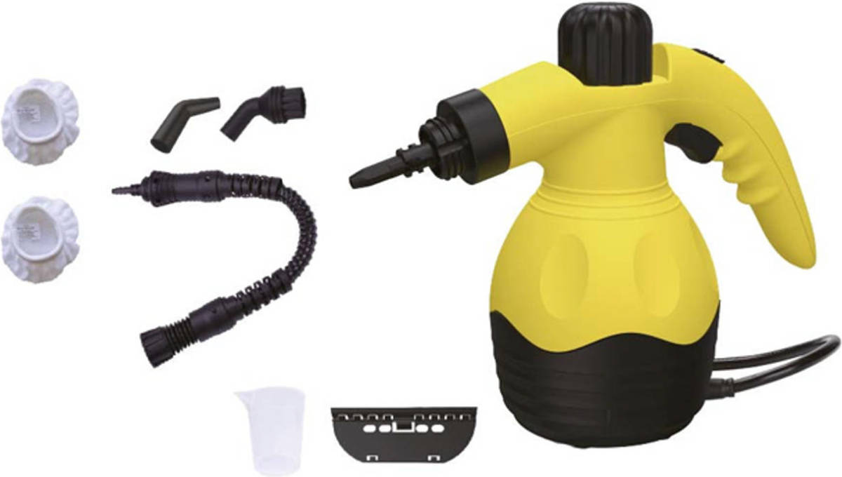 DealDonkey Hofftech Multifunctionele Handstoomreiniger - Met 9 Accessoires - Geel