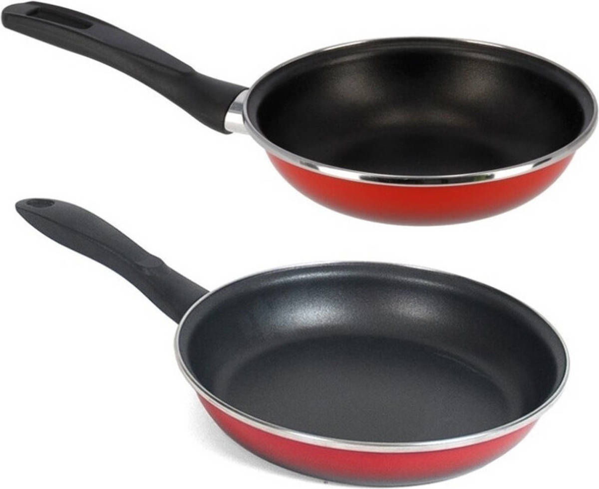Shoppartners 2x Formaten Koekenpannen Set Merida 20 En 24 Cm Diameter - Koekenpannen