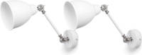 Beliani Mississippi - Muurlamp-wit-metaal