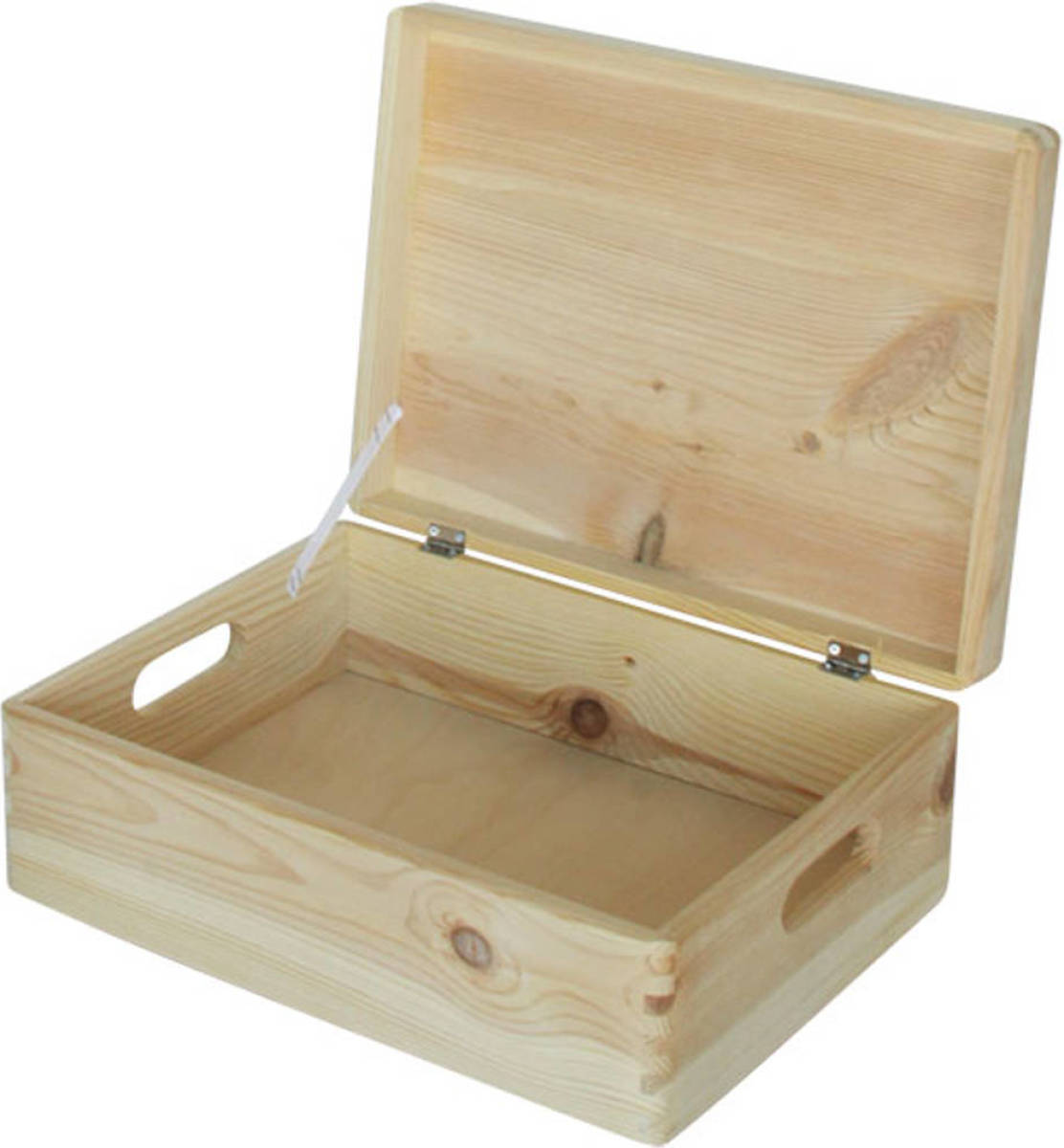 Practo Home Opbergkist Met Deksel - Massief Dennenhout - 40cm X 30xm X 15cm