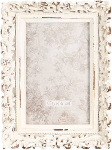 Clayre & Eef Zilvere Fotolijst 15*2*20 Cm / 10*15 Cm 2f0516