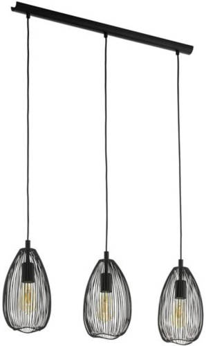 Eglo - Hanglamp 3-lichts E27 Clevedon - Zwart