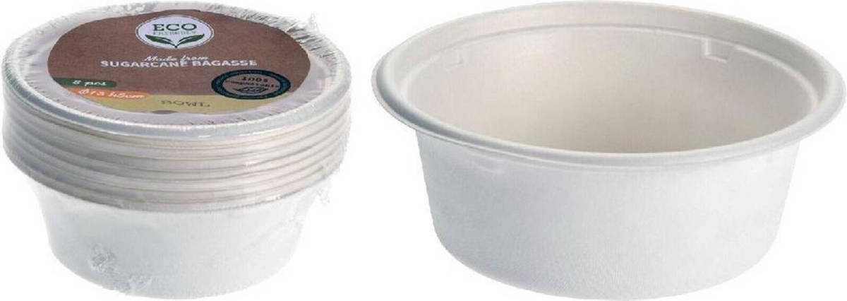 Basic Eco Bakje 13 Cm 8 Stuks Wit