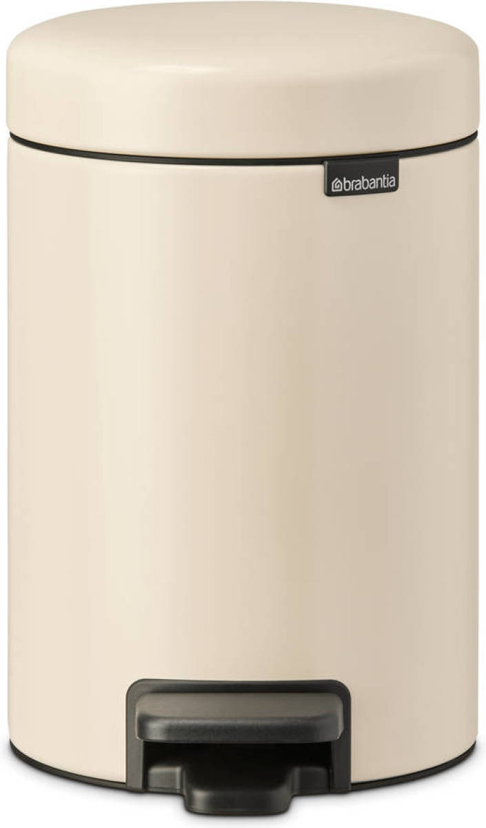Brabantia Newicon Pedaalemmer 3 Liter Met Kunststof Binnenemmer - Soft Beige
