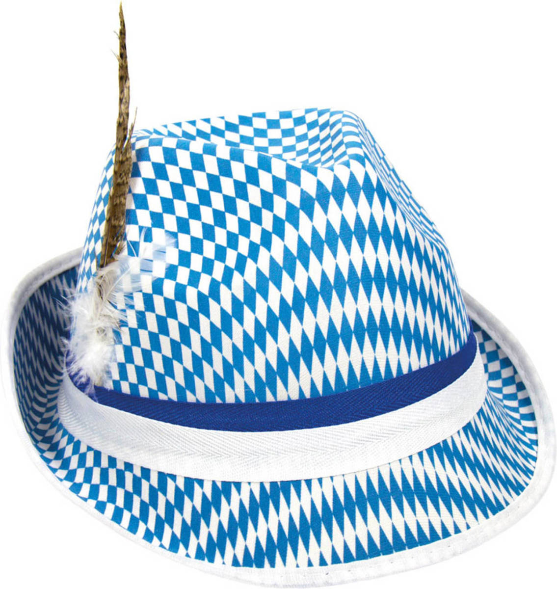 Shoppartners Tiroler Bayern Hoed Oktoberfest - Blauw/wit
