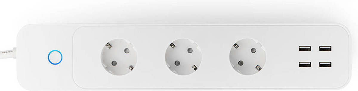 Caliber Slimme Stekkerdoos Met Usb - Schakelaar - App Bediening - Google Home, Amazon Alexa En Siri (Hwp303u)