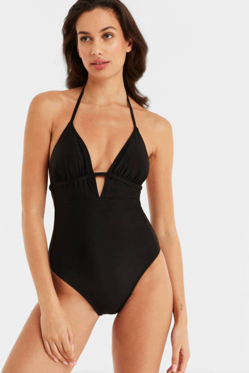 anytime halter badpak zwart