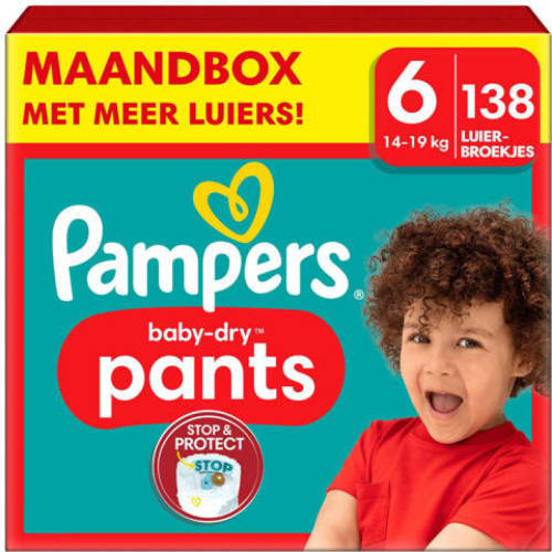 Pampers Baby-Dry Pants Maat 6 (14-19kg) - 138 luierbroekjes maandbox