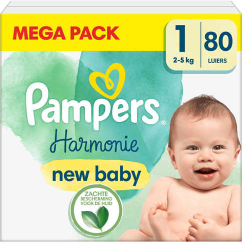 Pampers Harmonie Maat 1 (2-5kg) - 80 luiers