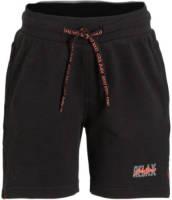 Orange Stars short Mauritz met printopdruk zwart