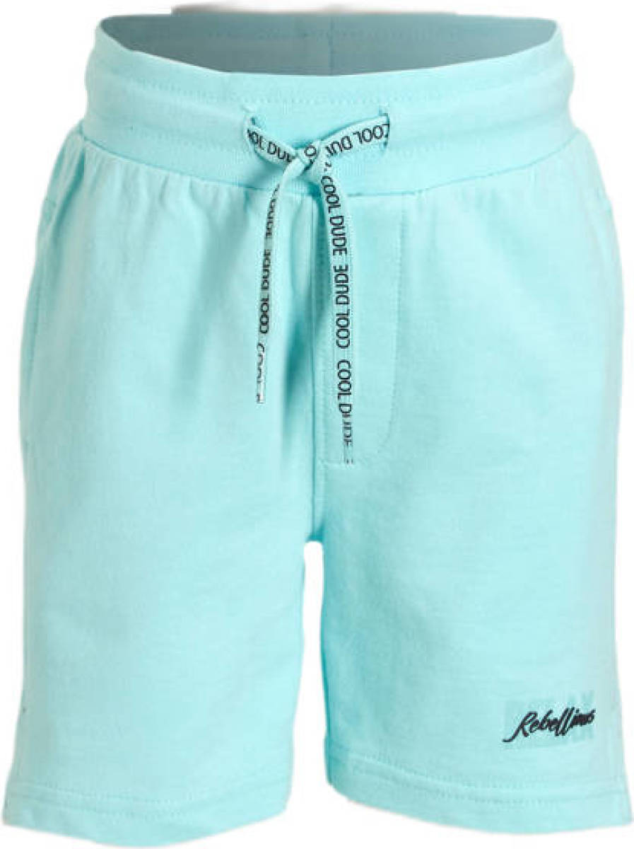Orange Stars short Mauritz met printopdruk blauw