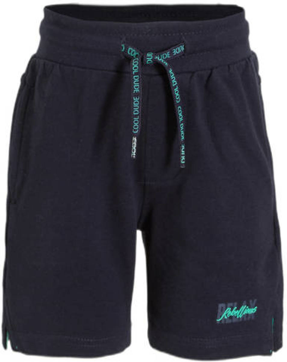 Orange Stars short Mauritz met printopdruk donkerblauw