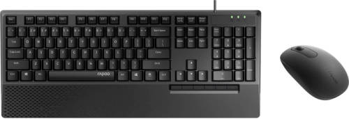 Rapoo Toetsenbord combo set QWERTY met muis NX2000 Toetsenbord Zwart