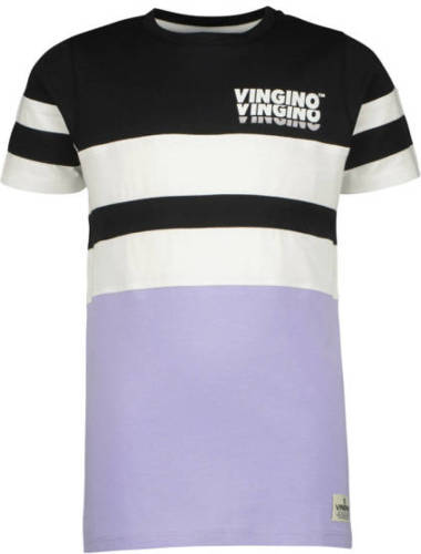 Vingino T-shirt HAVAR lila/donkerblauw/wit